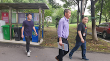 吴中区机关事务中心  来校督导生活垃圾分类工作
