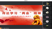 传达学习“两会”精神---财经系党支部3月主题党日活动
